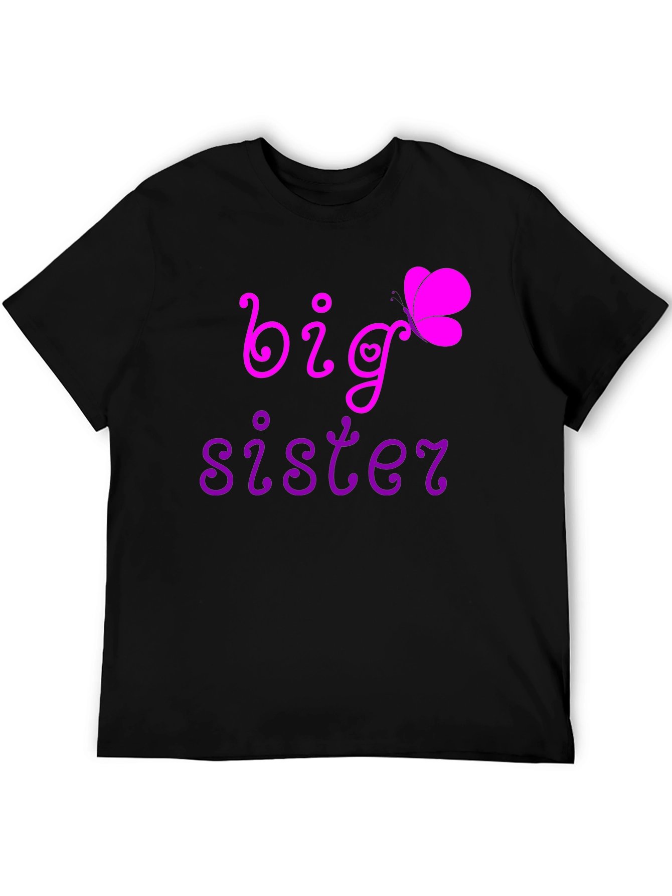 Big Sister T-Shirt Butterfly Design