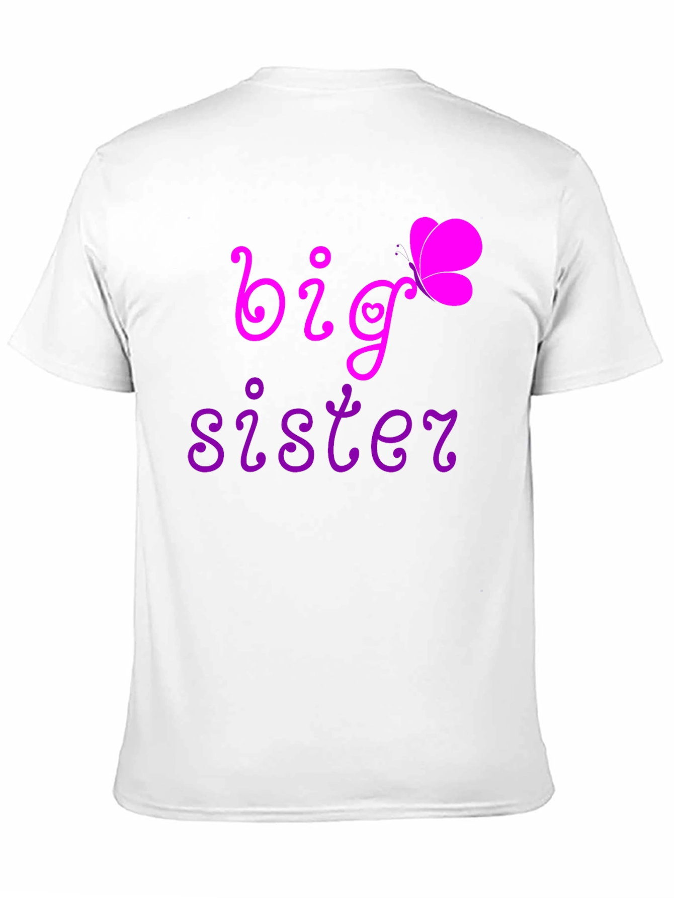 Big Sister T-Shirt Butterfly Design