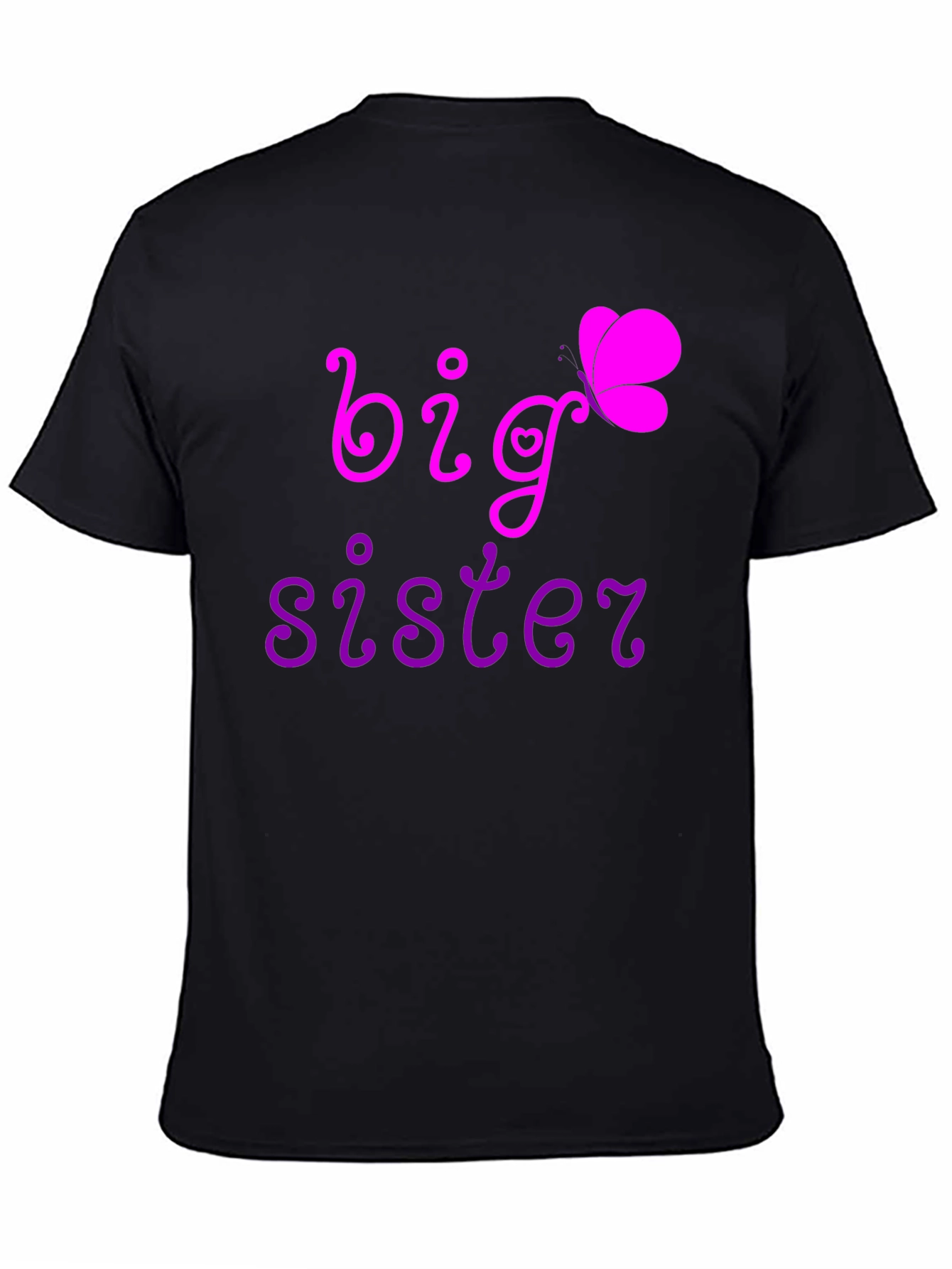Big Sister T-Shirt Butterfly Design