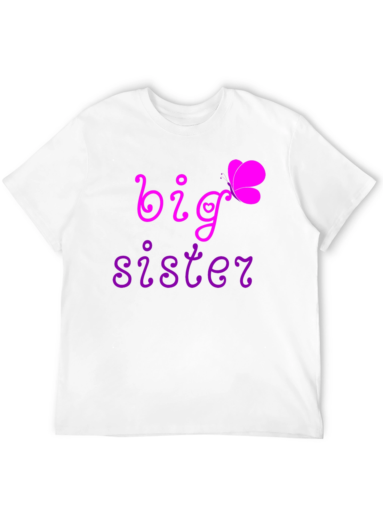 Big Sister T-Shirt Butterfly Design