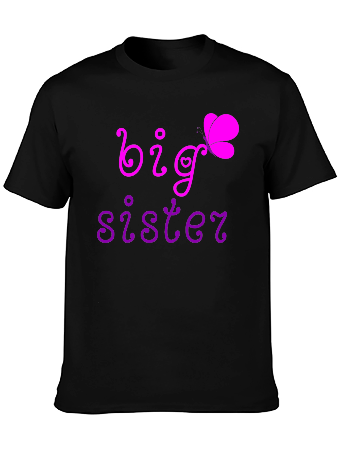 Big Sister T-Shirt Butterfly Design