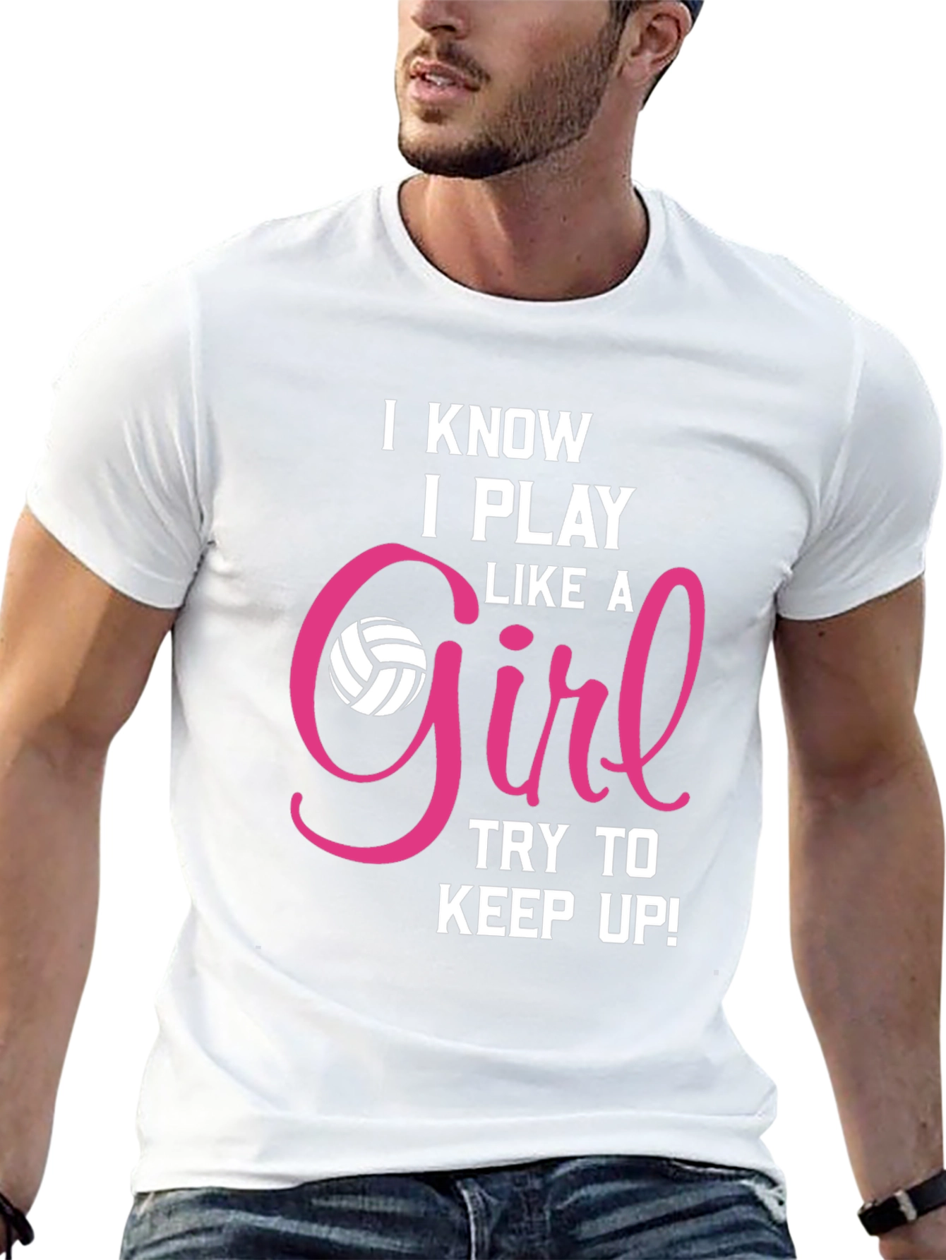 I Know I Play Like a Girl Volleyball T-Shirt