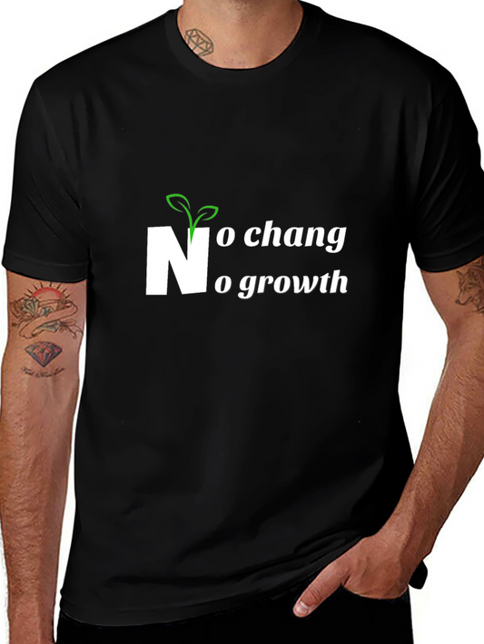 No Change No Growth Black T-Shirt