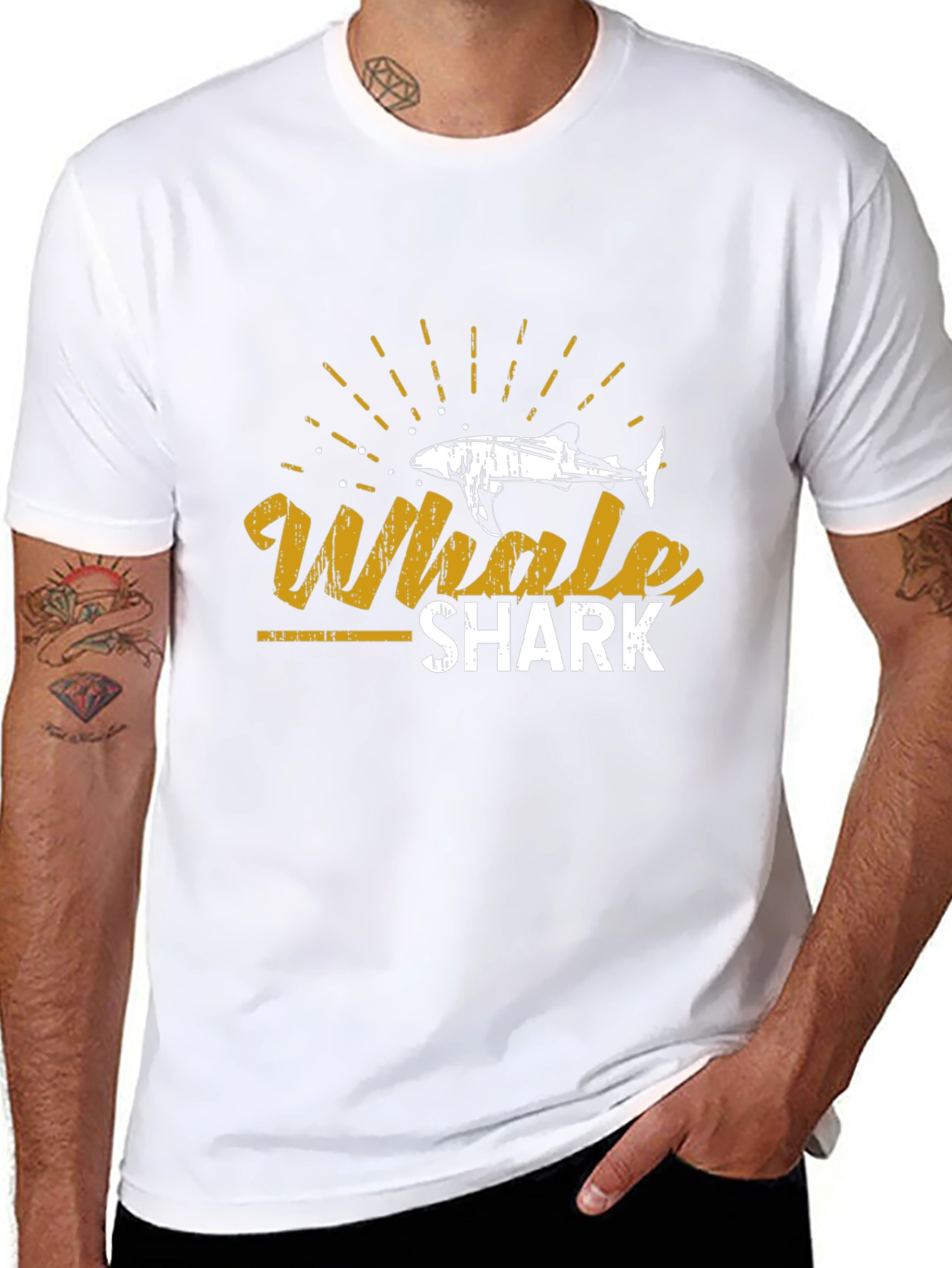 Whale Shark Graphic Tee - Stylish Black T-Shirt