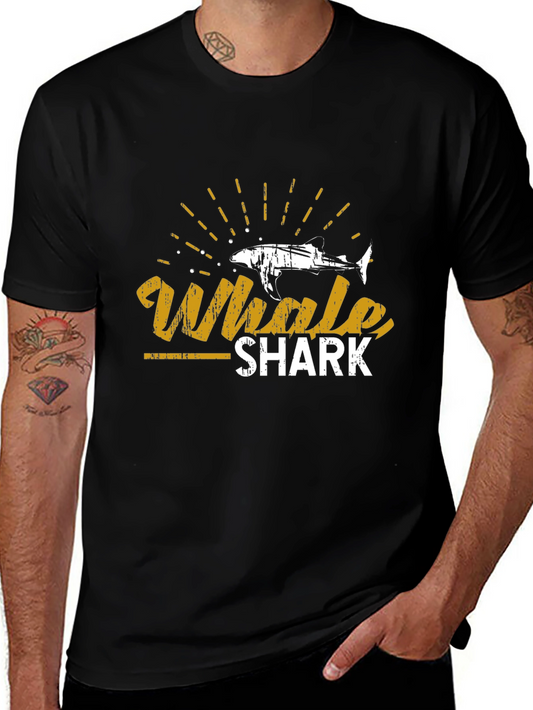 Whale Shark Graphic Tee - Stylish Black T-Shirt