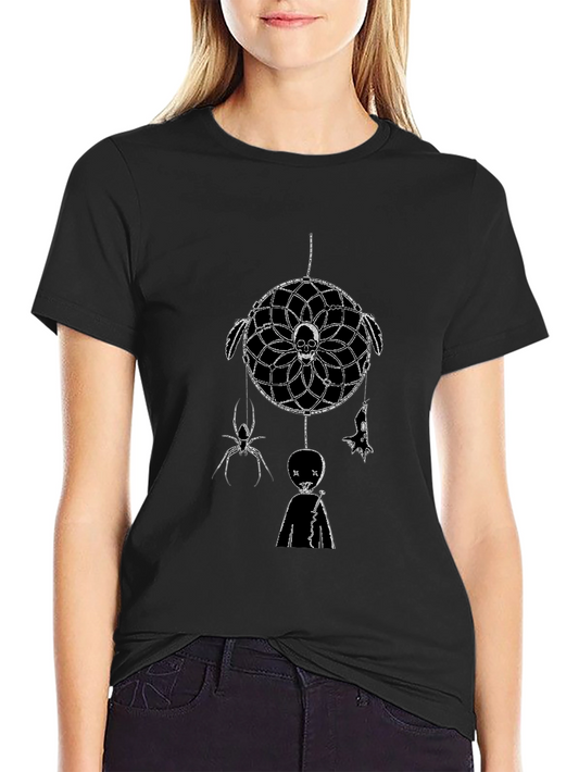 Skull Dreamcatcher T-Shirt - Unique Gothic Design