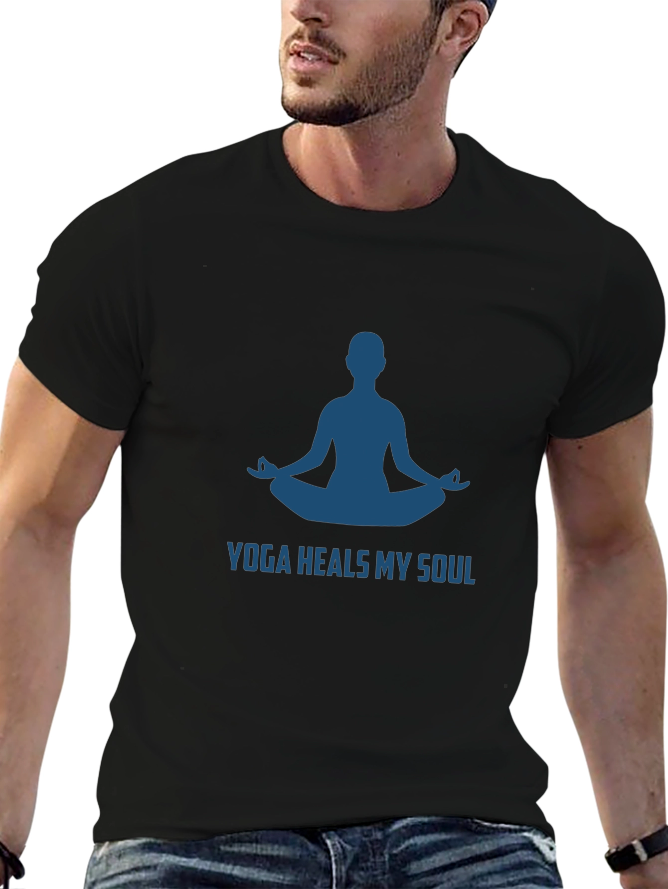 Yoga Heals My Soul Black T-Shirt