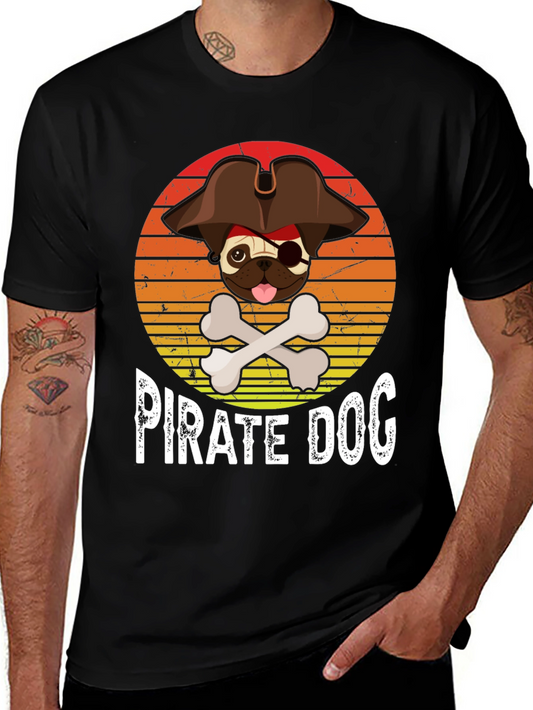Pirate Dog T-Shirt - Funny Pug Design