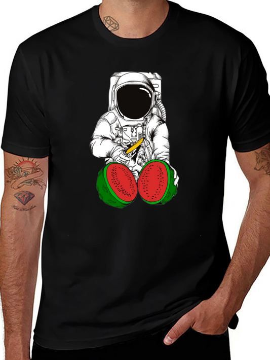 Astronaut Watermelon T-Shirt - Unique Graphic Tee