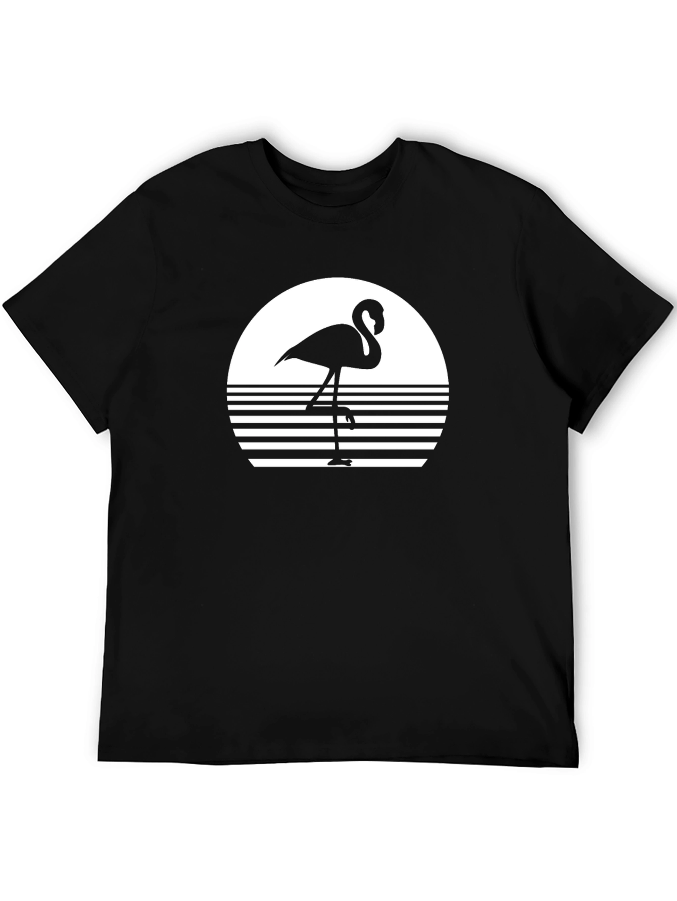 Black Flamingo Silhouette T-Shirt