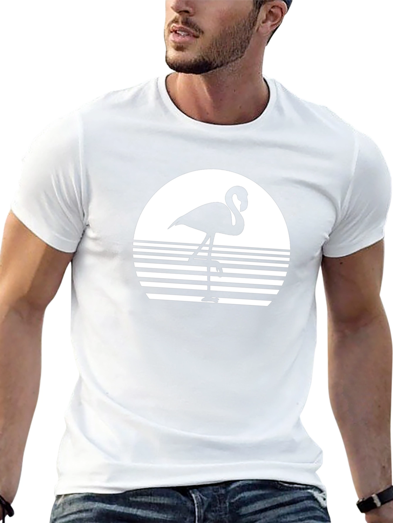 Black Flamingo Silhouette T-Shirt