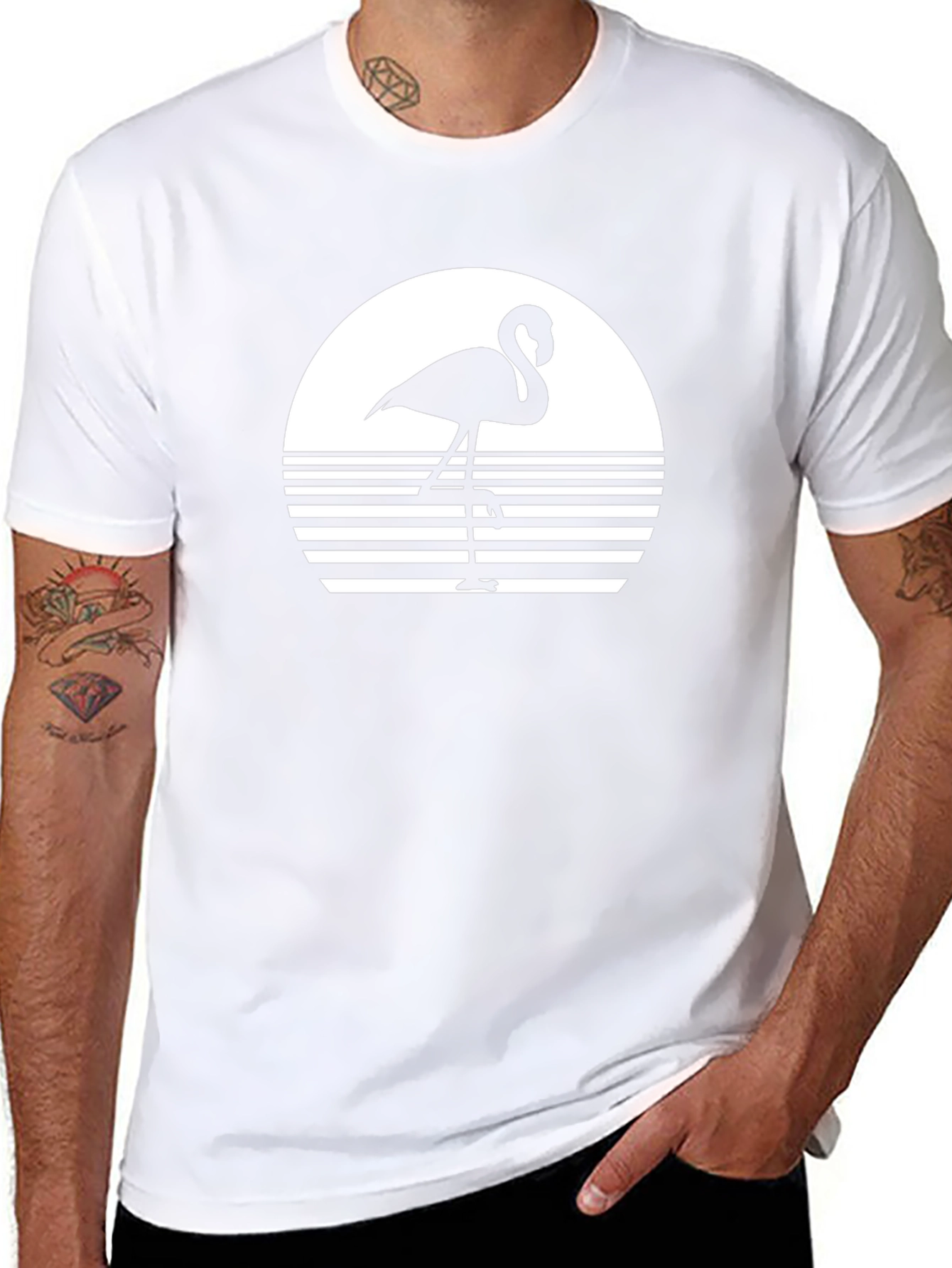 Black Flamingo Silhouette T-Shirt