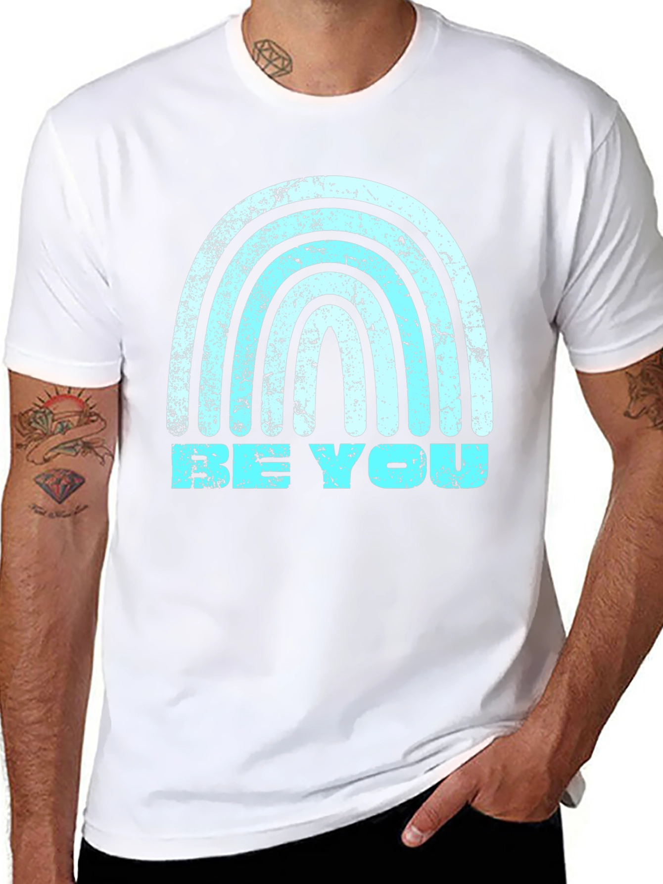 Be You Graphic Tee - Rainbow Design