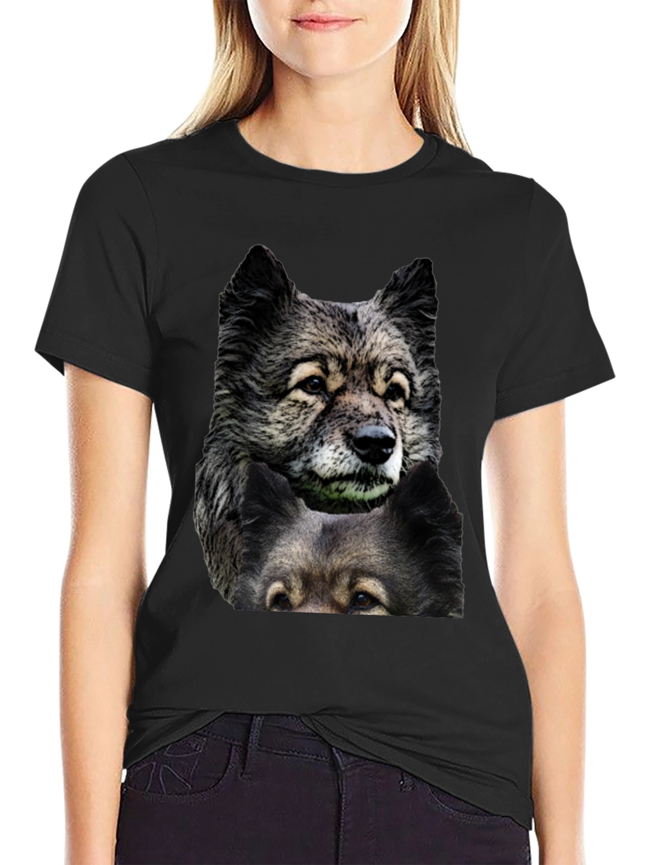 Dog Graphic Print T-Shirt | Mens Black Tee