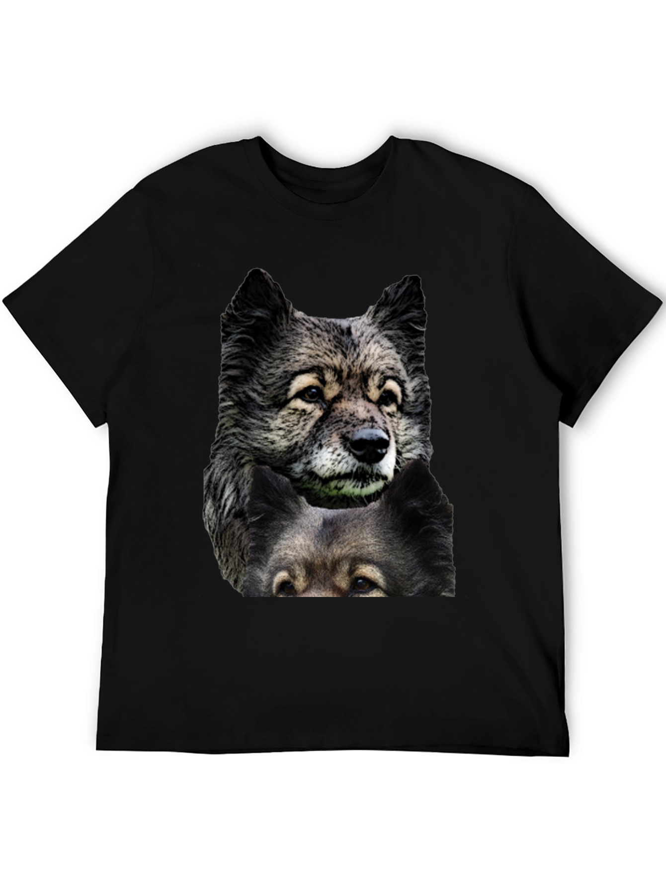 Dog Graphic Print T-Shirt | Mens Black Tee