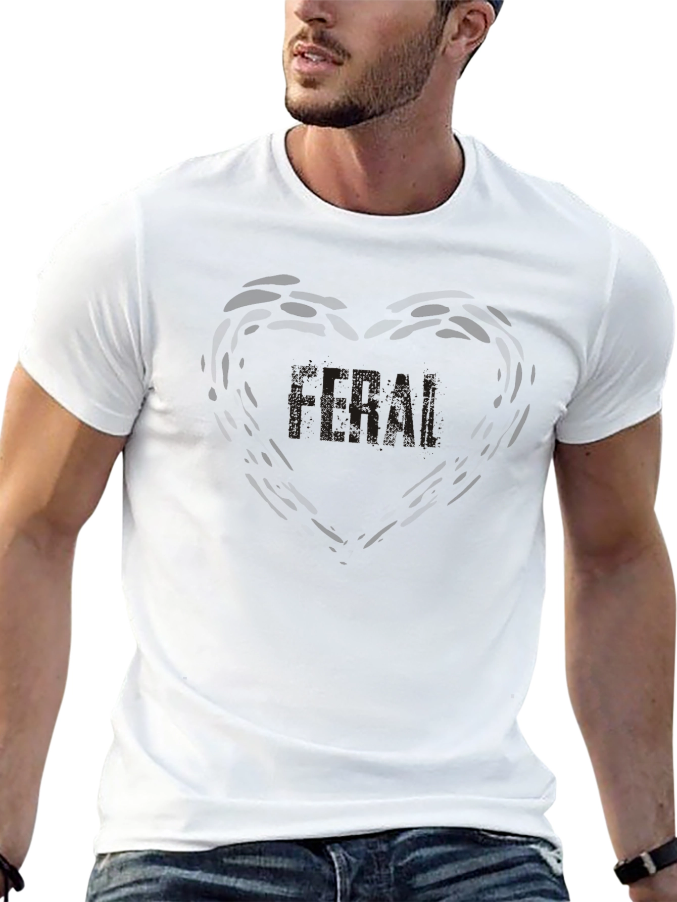 Feral Graphic Tee - Black Cotton Comfort