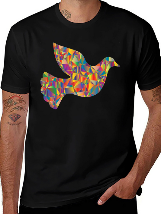 Geometric Dove Graphic T-Shirt