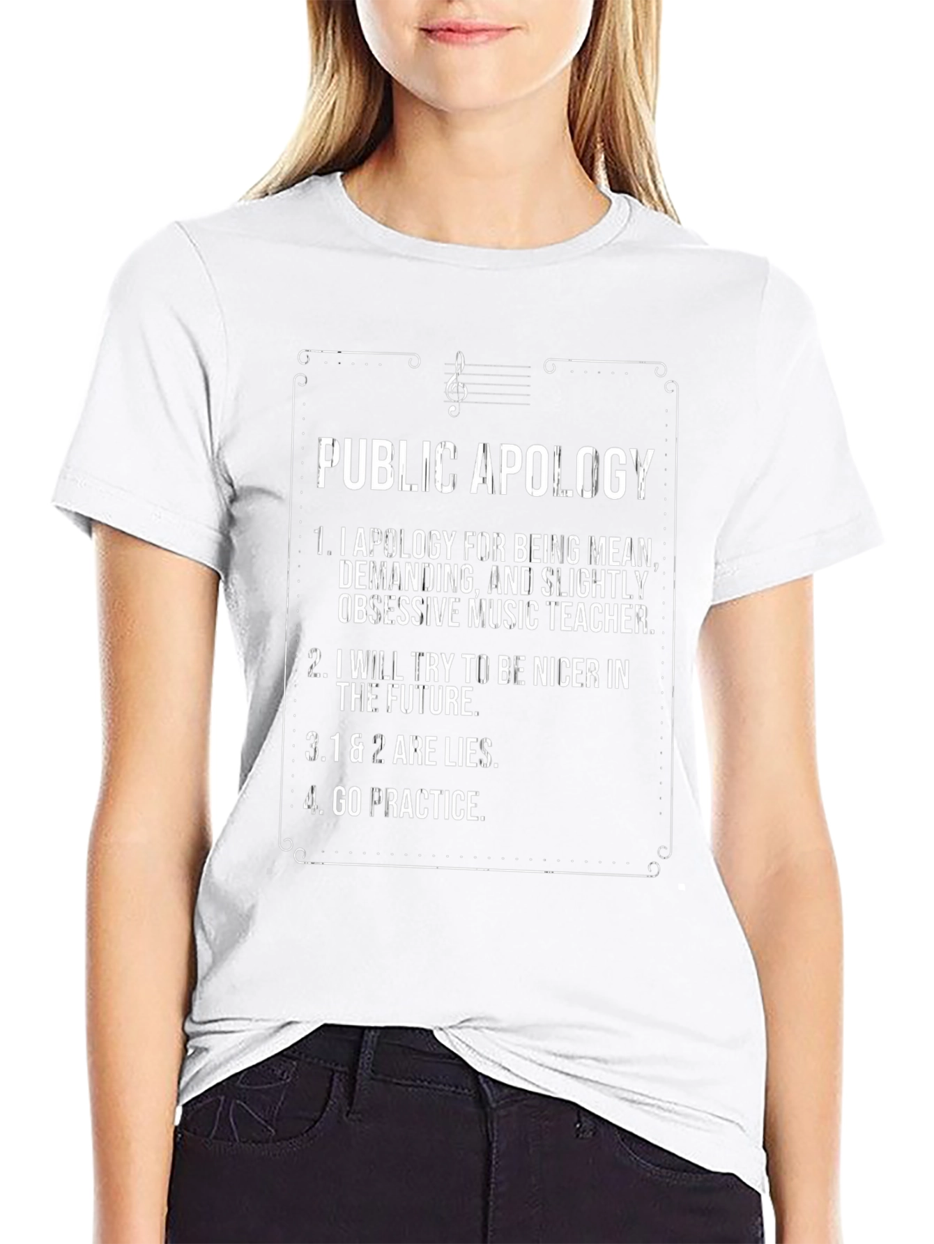 Funny Music Teacher Apology T-Shirt