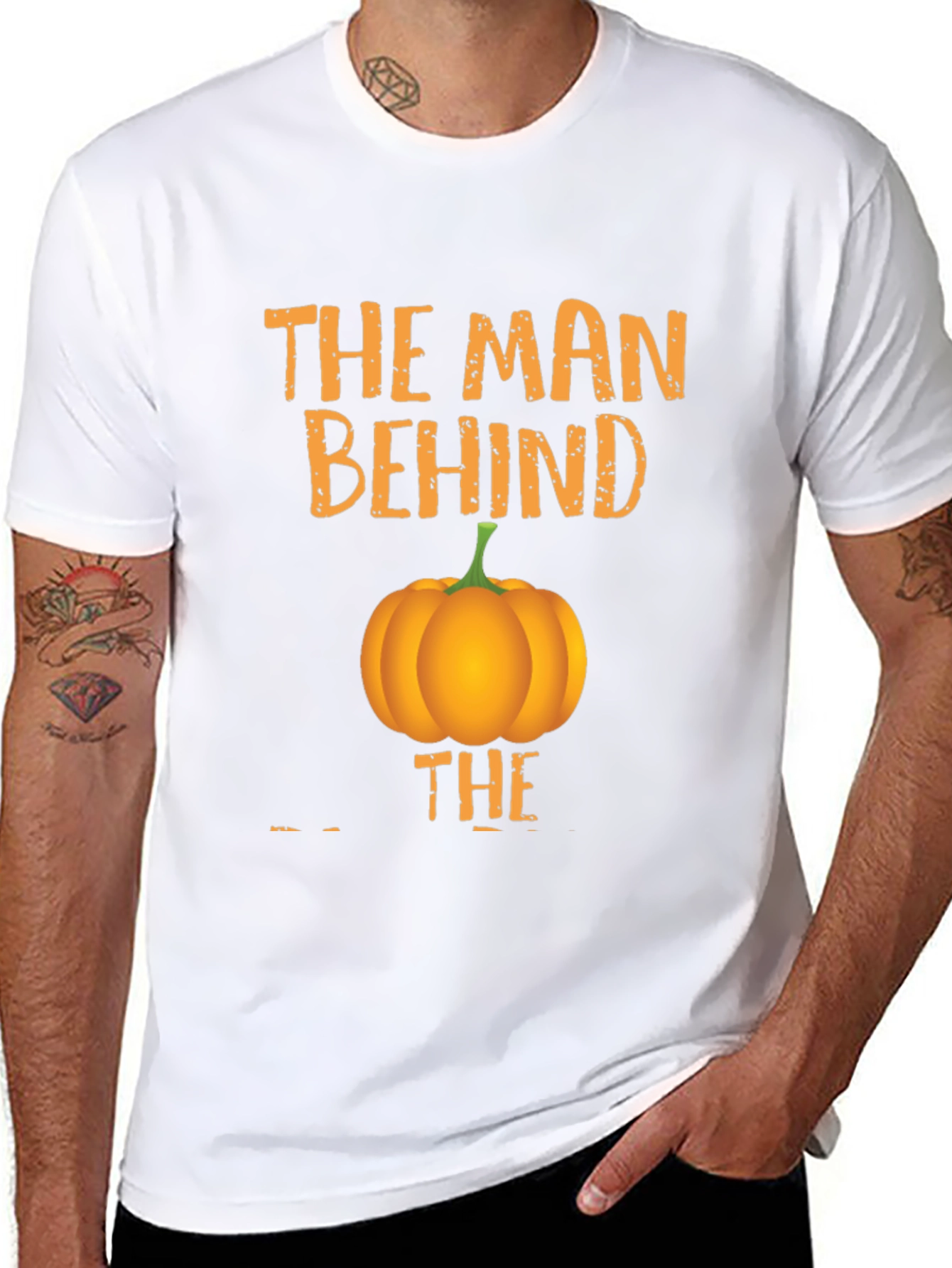 Man Behind the Pumpkin Halloween T-Shirt
