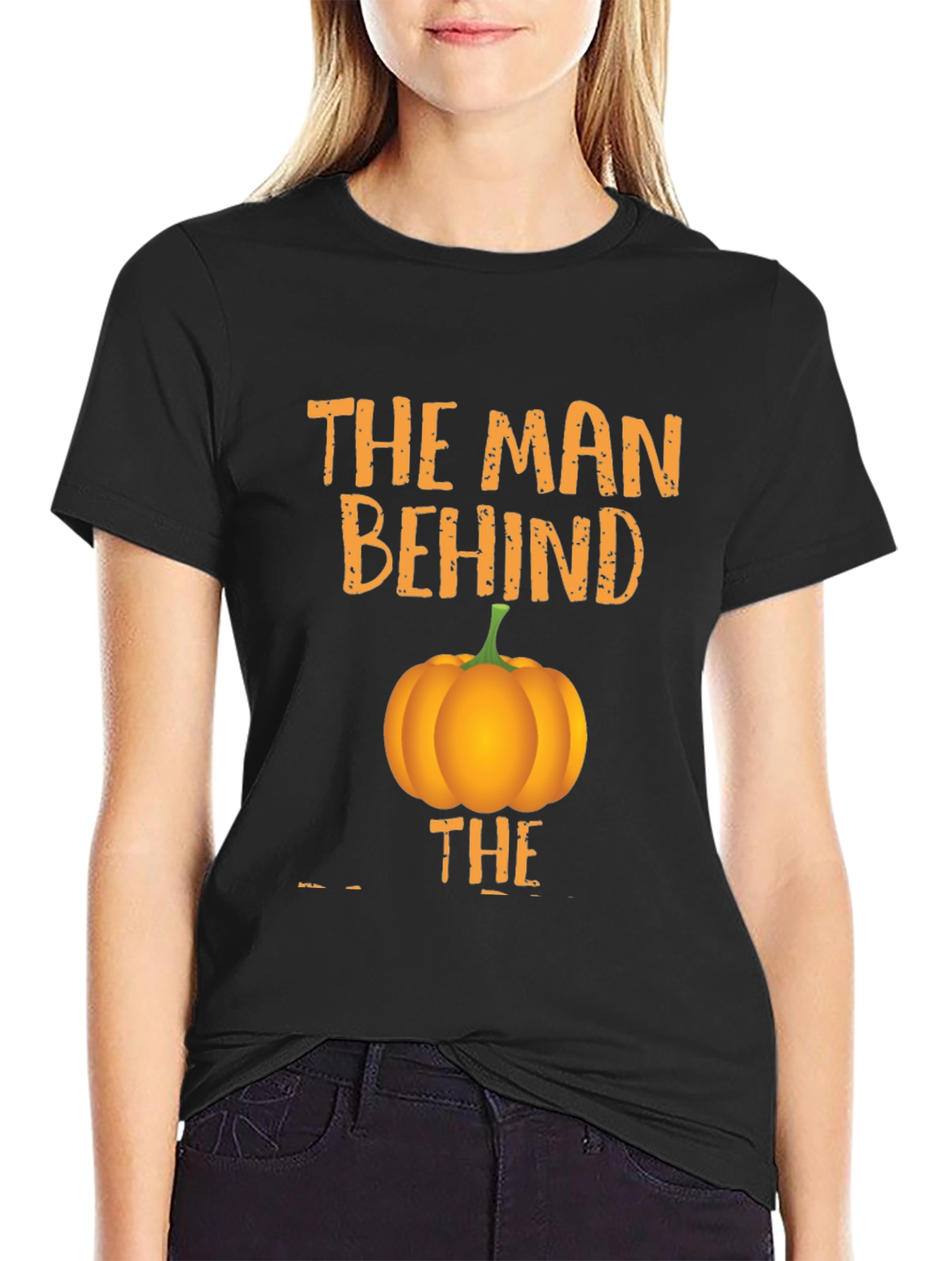 Man Behind the Pumpkin Halloween T-Shirt