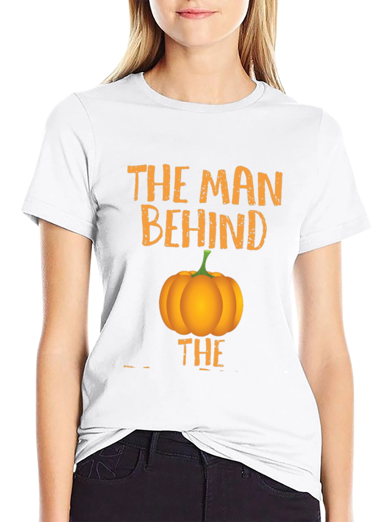 Man Behind the Pumpkin Halloween T-Shirt