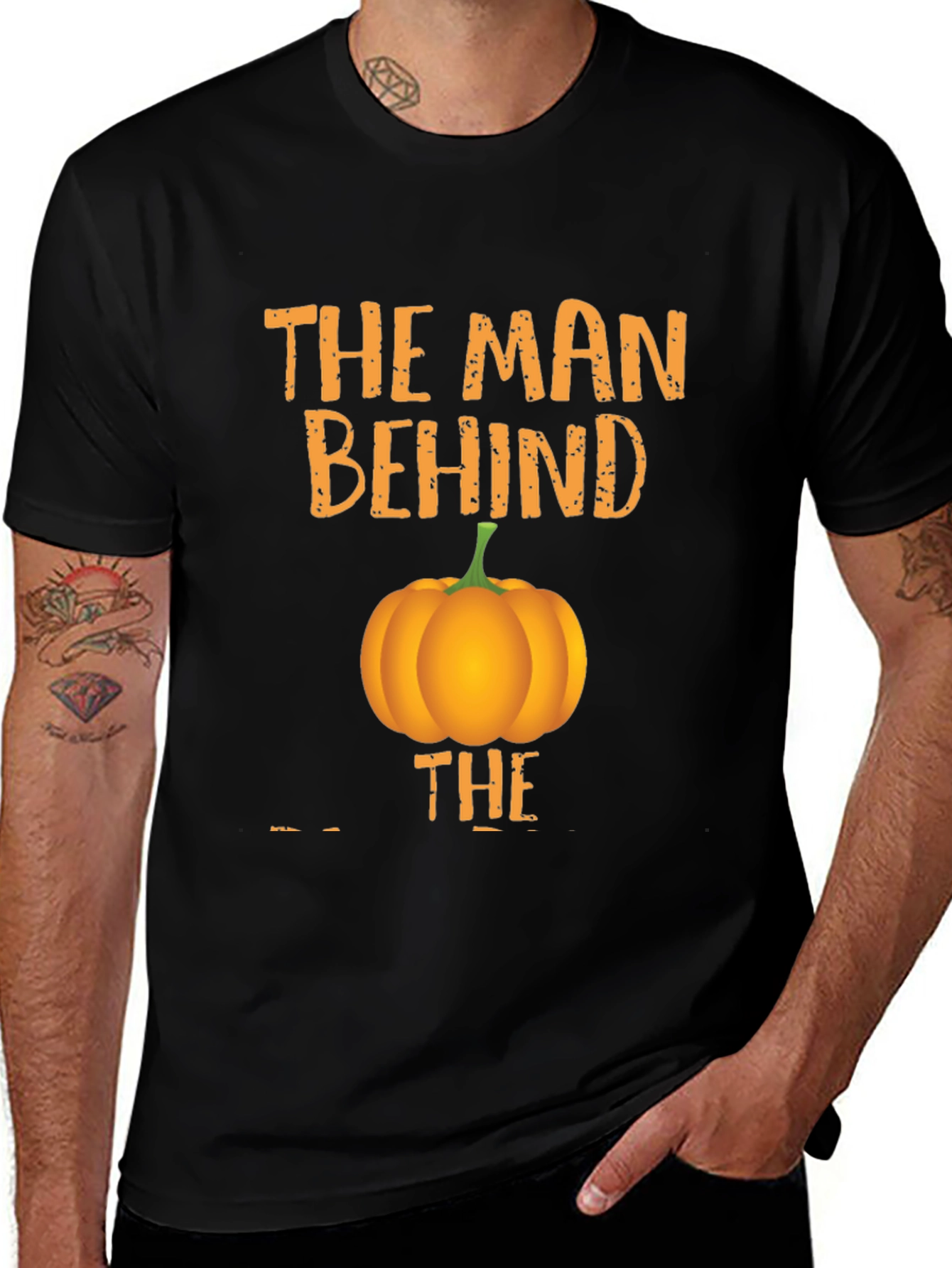 Man Behind the Pumpkin Halloween T-Shirt