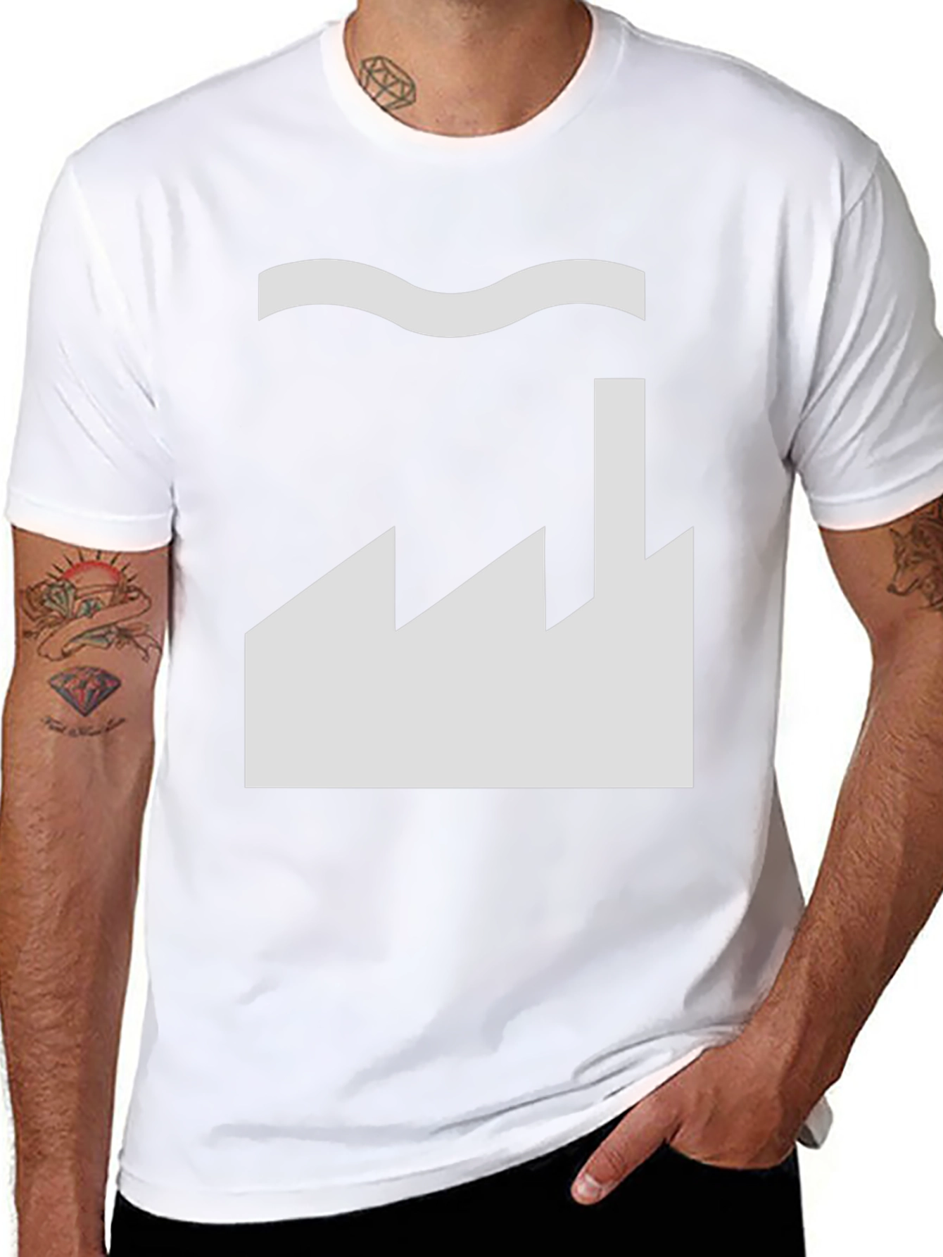 Factory Graphic Tee - Black Cotton