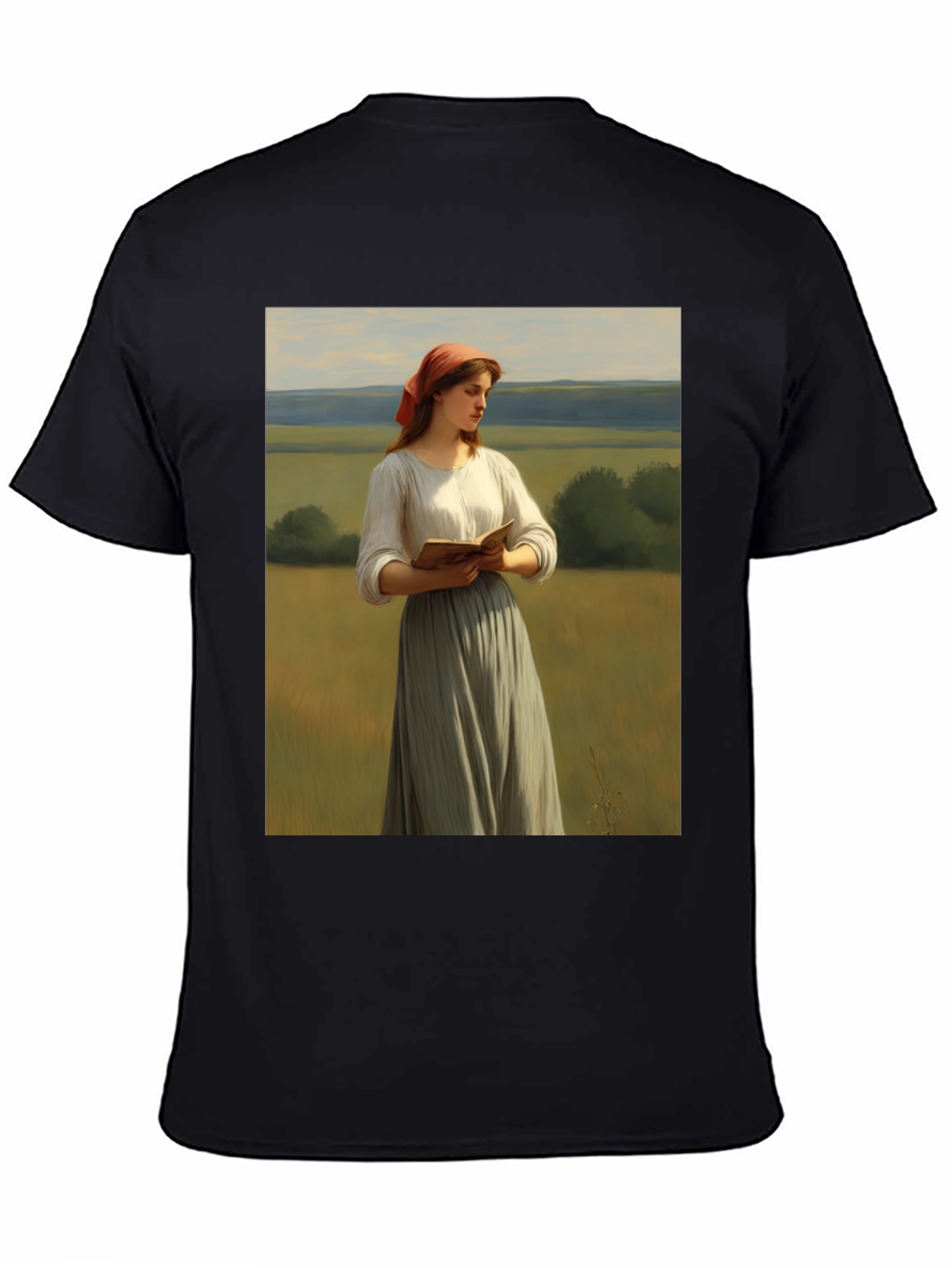 Artistic T-Shirt with Reader in the Field Design