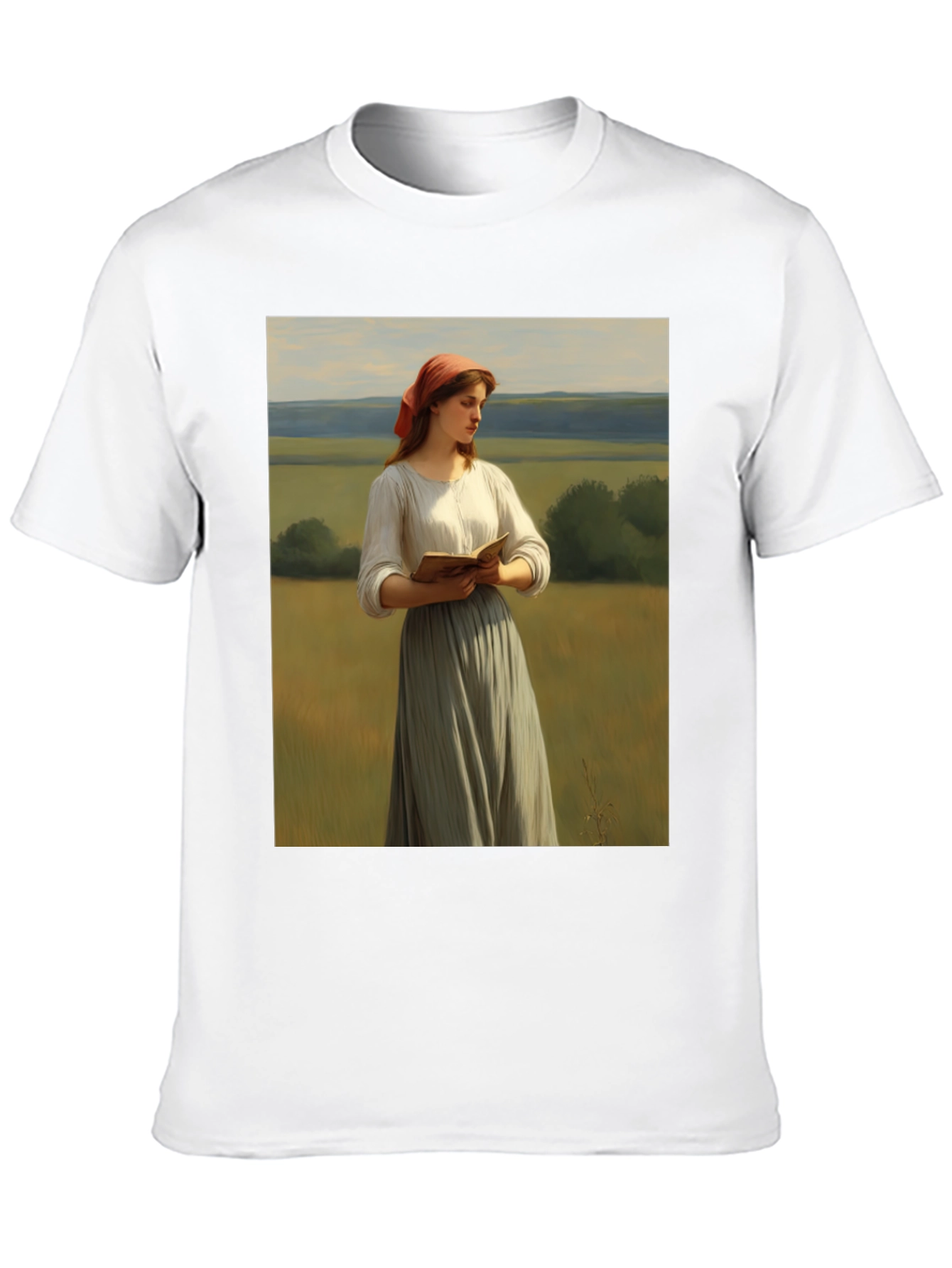 Artistic T-Shirt with Reader in the Field Design