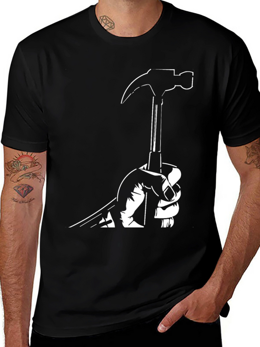 Hammer Time Graphic Tee - Black Cotton