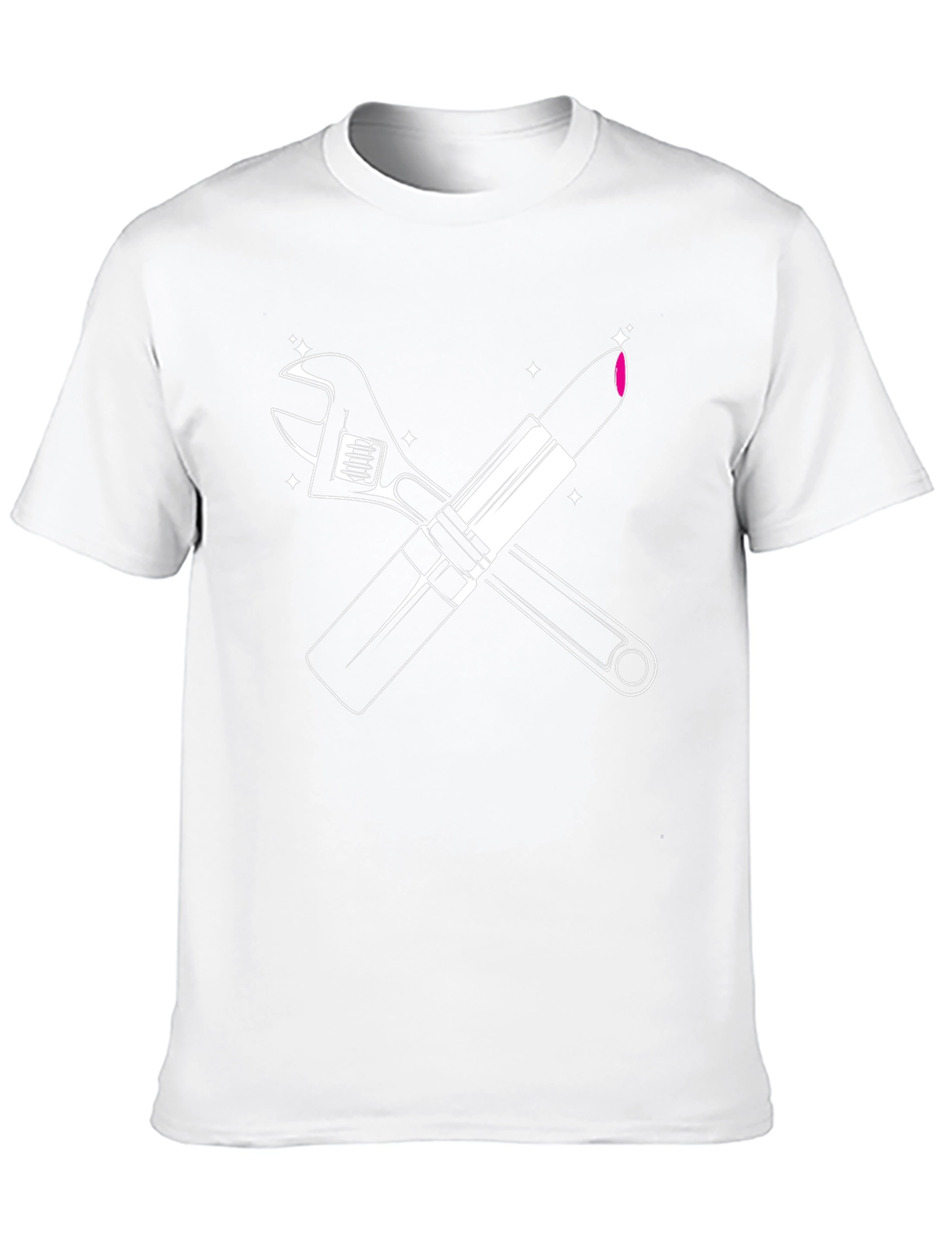 Wrench & Lipstick Graphic Tee - Mechanic Glam