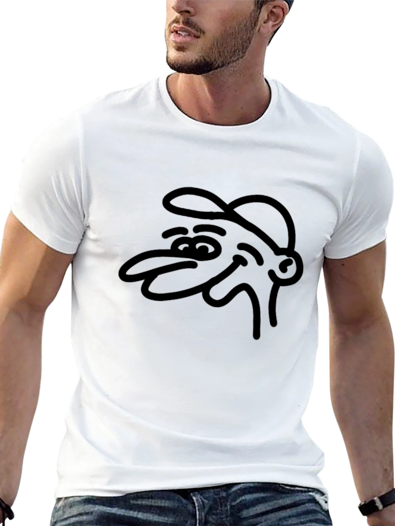 Cartoon Graphic Tee - Black T-Shirt