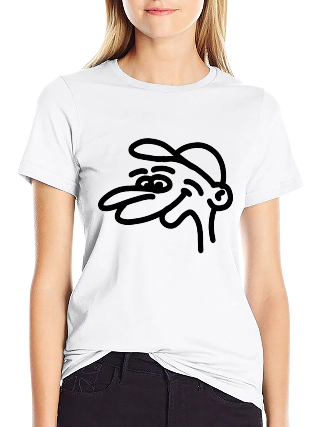 Cartoon Graphic Tee - Black T-Shirt
