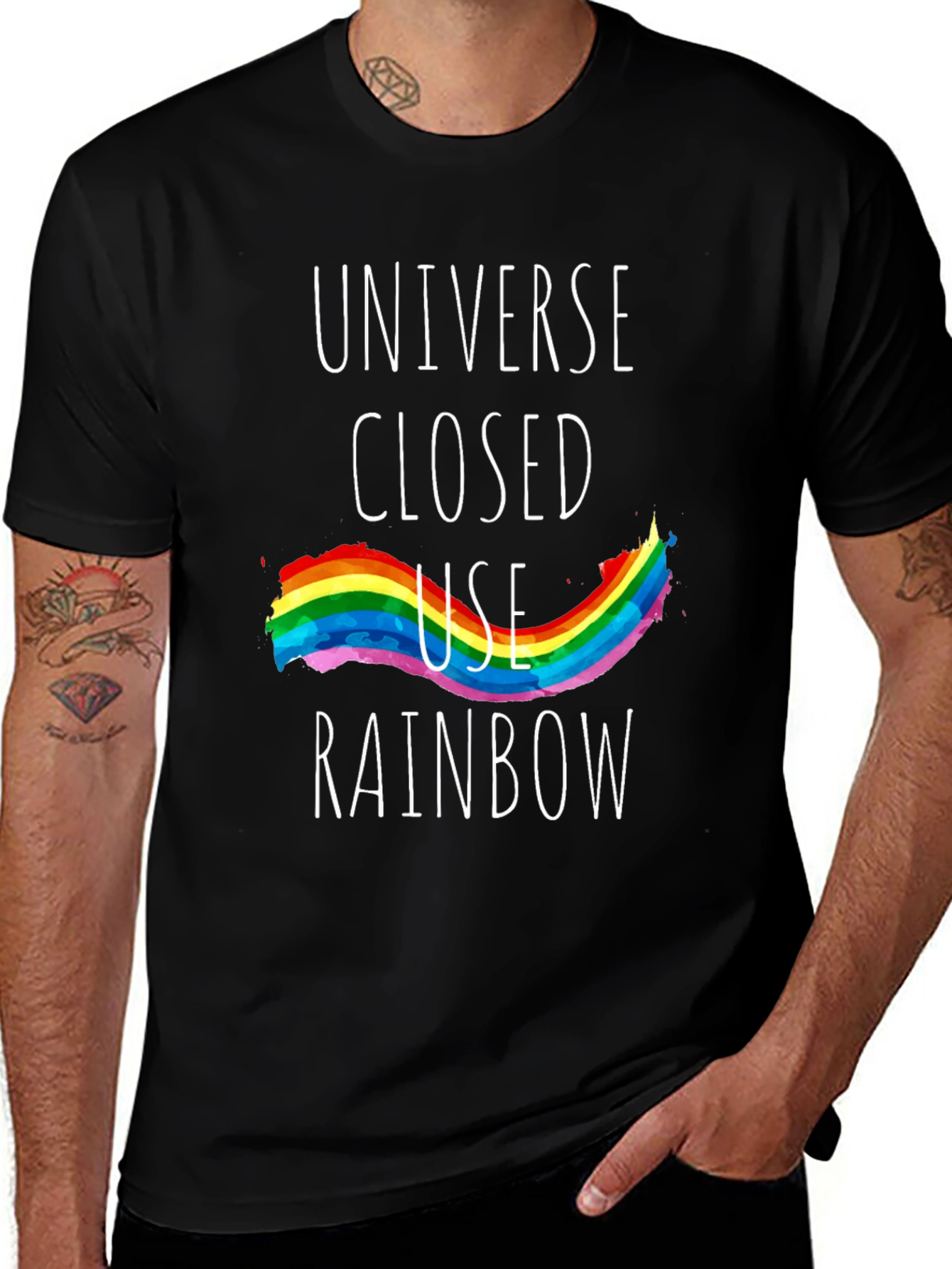 Universe Closed Use Rainbow Graphic Tee