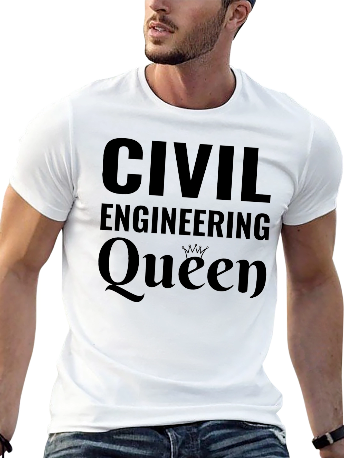 Civil Engineering Queen Black T-Shirt