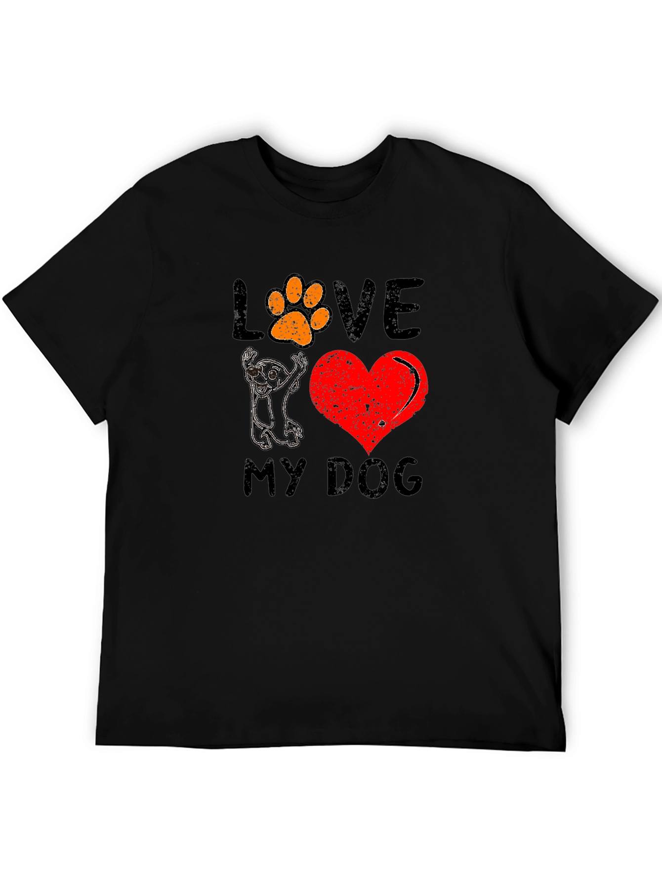 Love My Dog Graphic Tee - Unisex Black T-Shirt