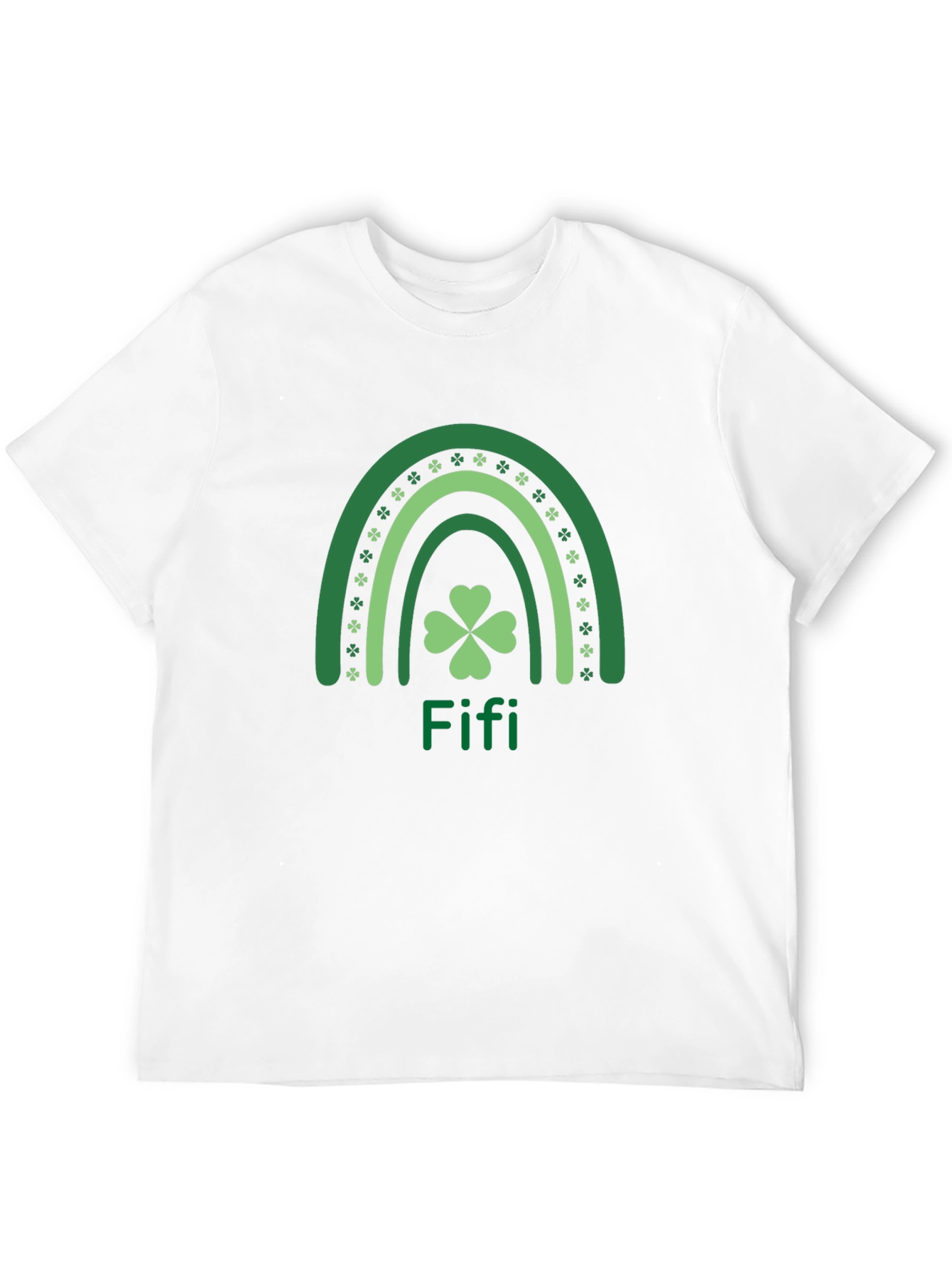 St. Patricks Day Rainbow Shamrock Personalized T-Shirt