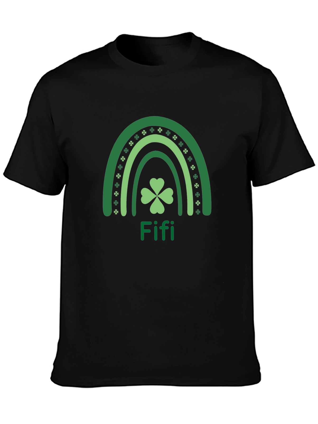 St. Patricks Day Rainbow Shamrock Personalized T-Shirt