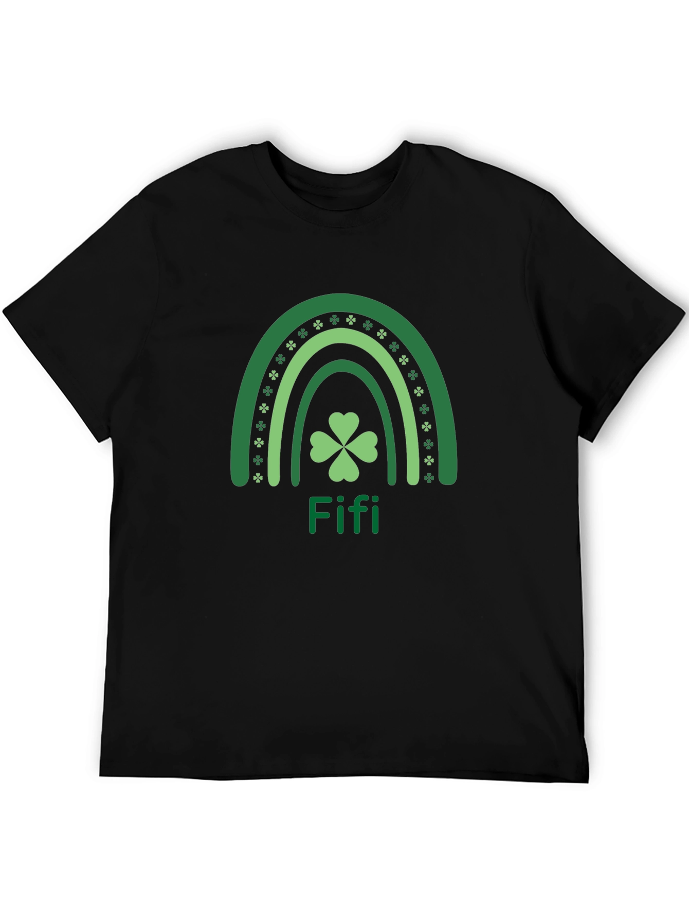 St. Patricks Day Rainbow Shamrock Personalized T-Shirt