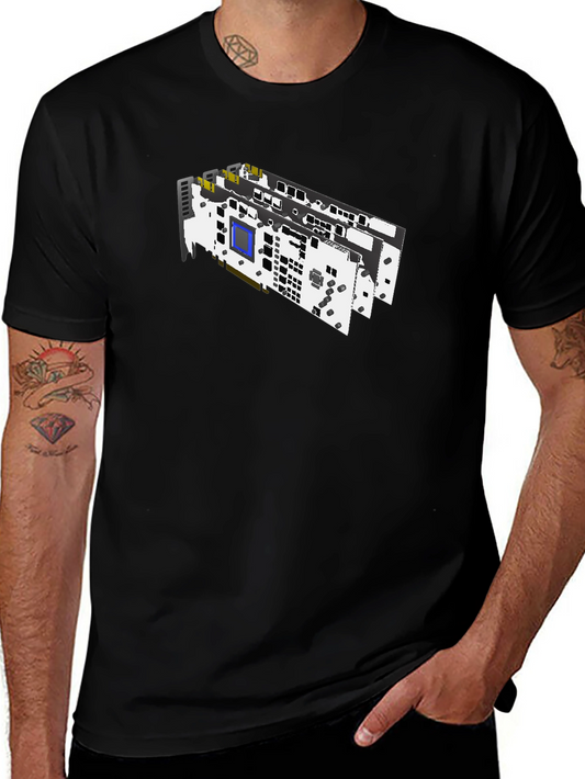 Circuit Board Graphic T-Shirt