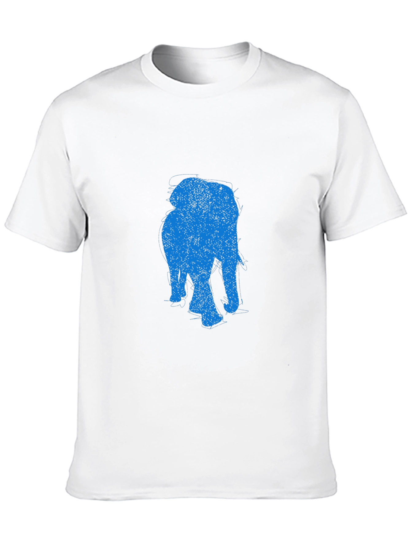 Elephant Graphic Tee - Black Cotton Casual T-Shirt