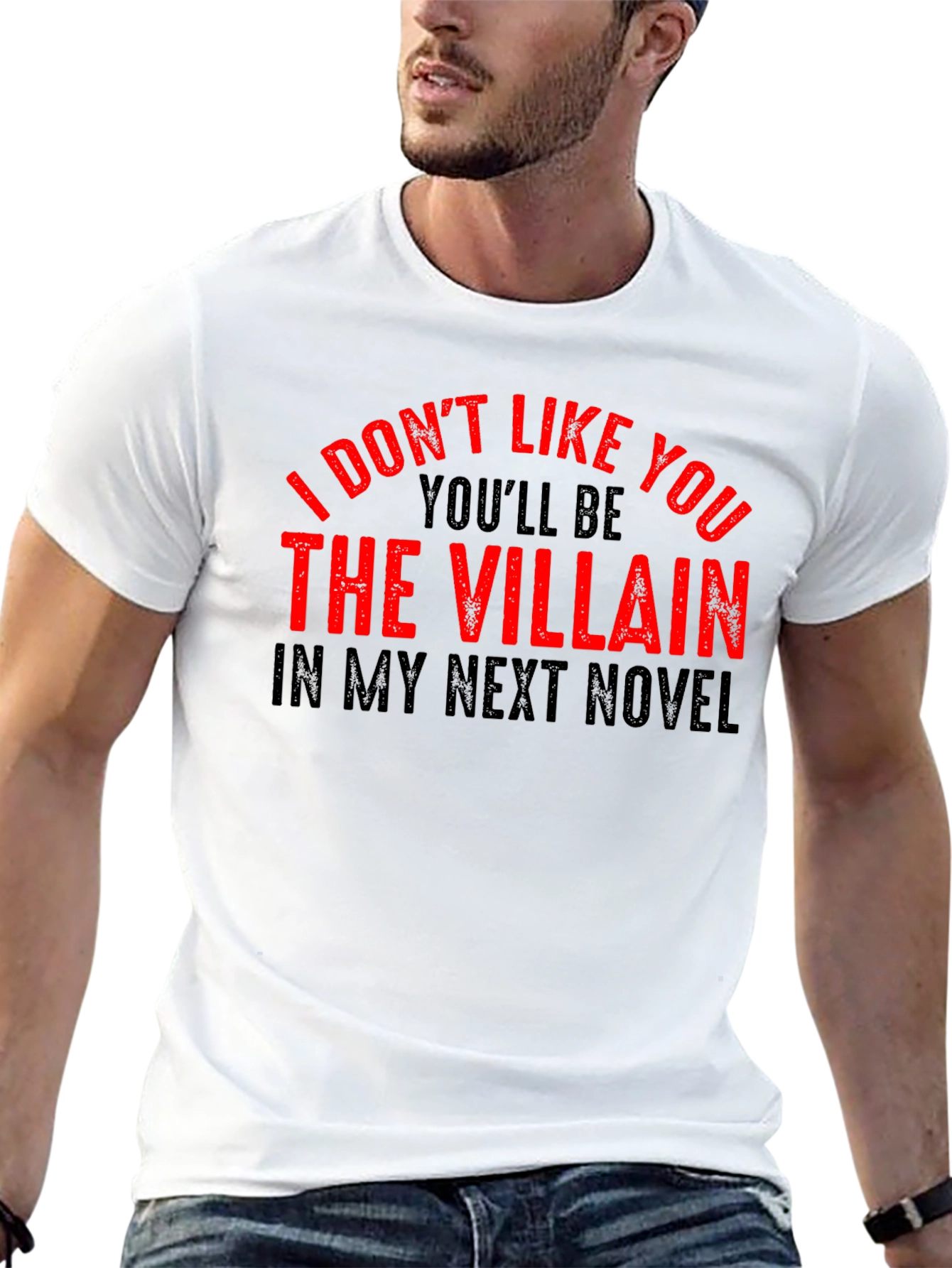 Villain Novel T-Shirt: Funny Author Statement Tee