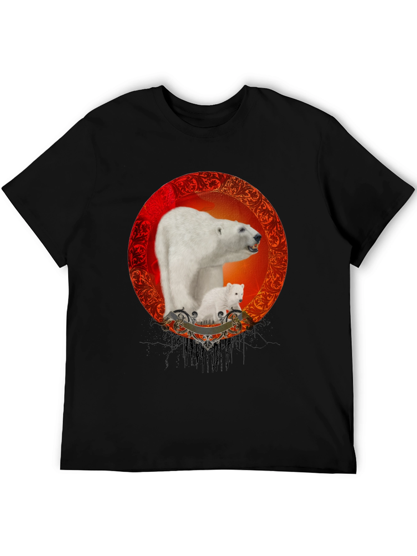 Polar Bear Graphic Tee - Classic Black