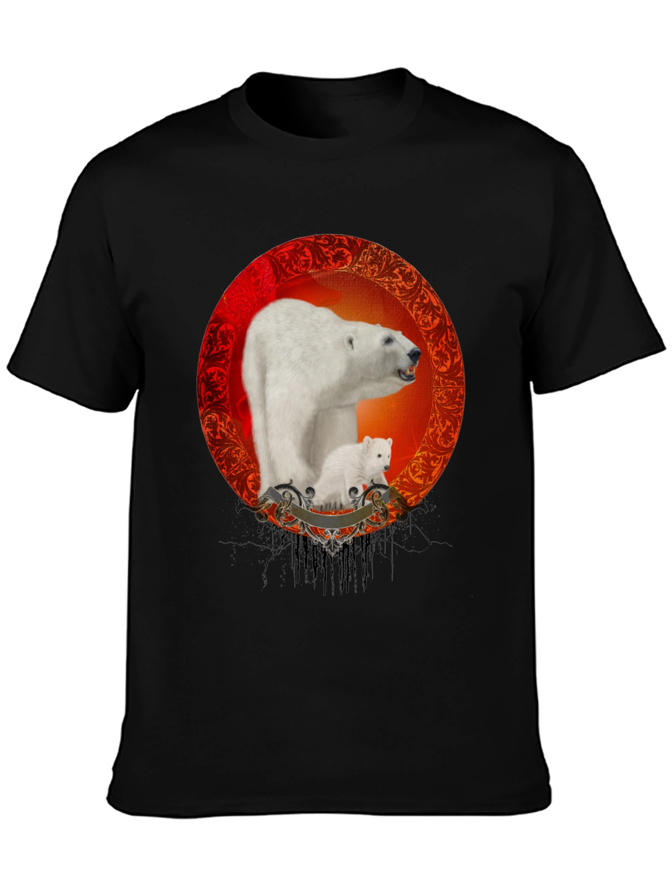 Polar Bear Graphic Tee - Classic Black