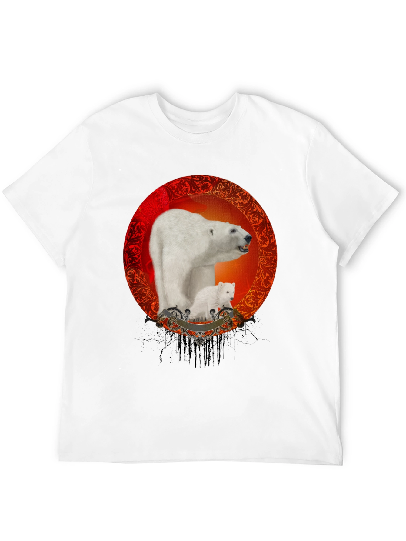 Polar Bear Graphic Tee - Classic Black