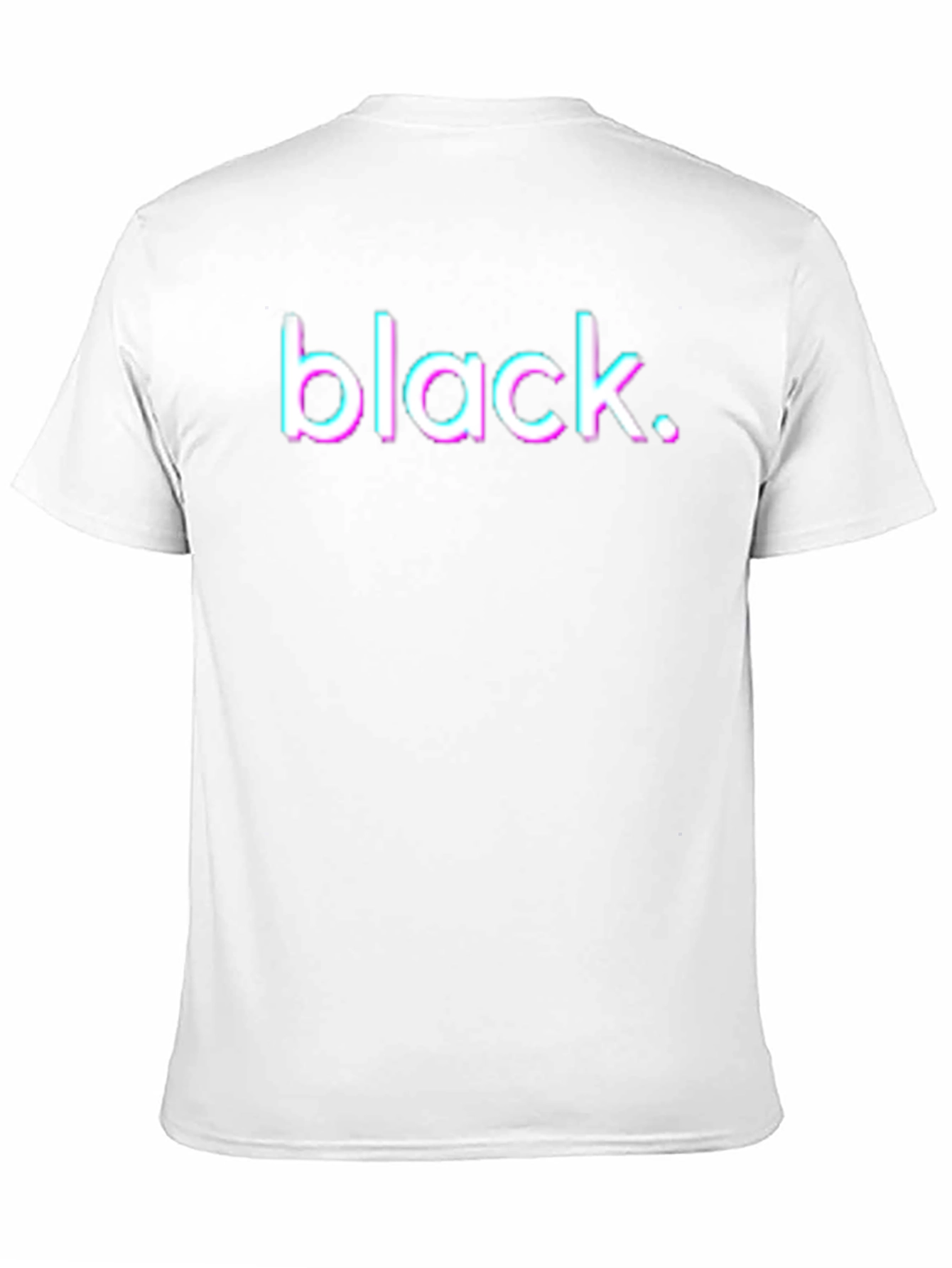 Black T-Shirt with Glitch Text