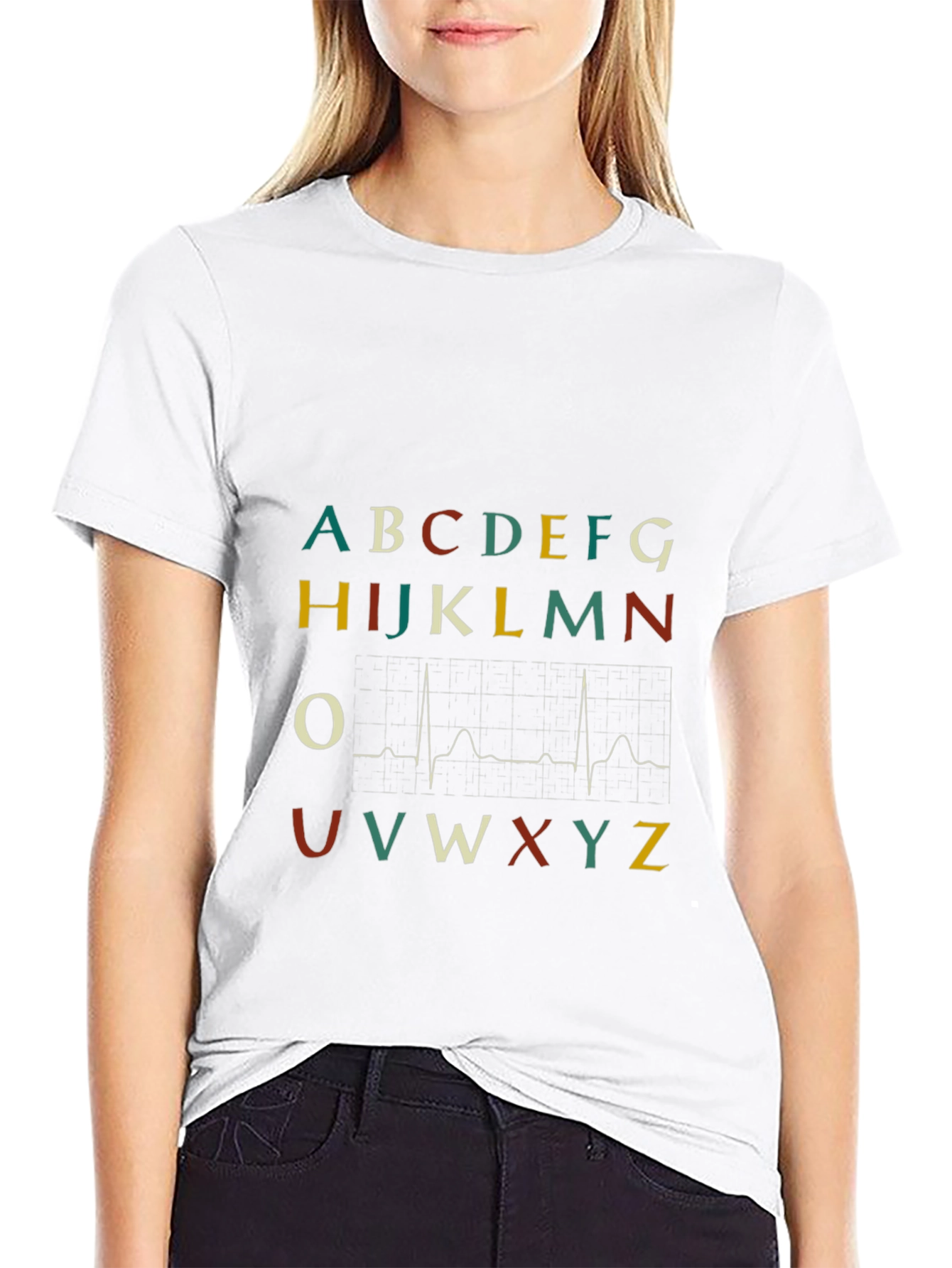 EKG Alphabet T-Shirt - Doctor Nurse Medical Gift