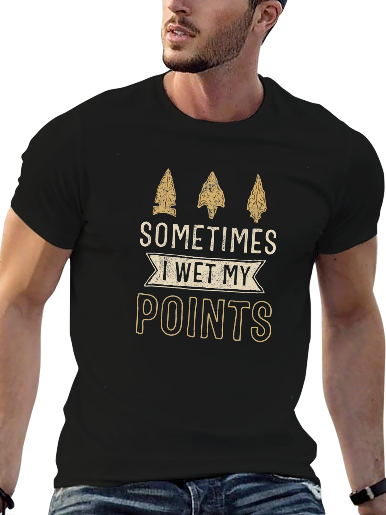 Sometimes I Wet My Points Arrowhead T-Shirt