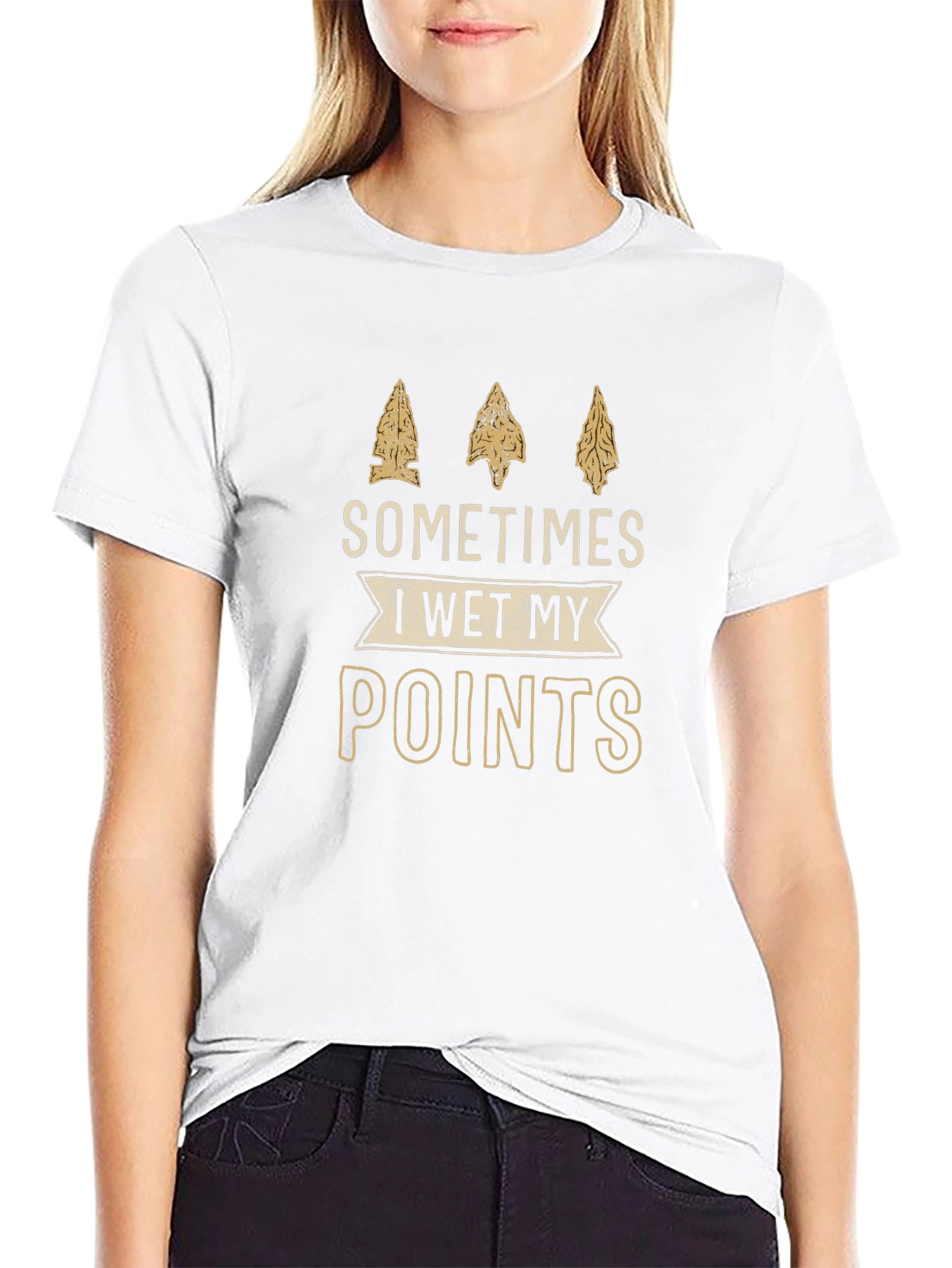 Sometimes I Wet My Points Arrowhead T-Shirt