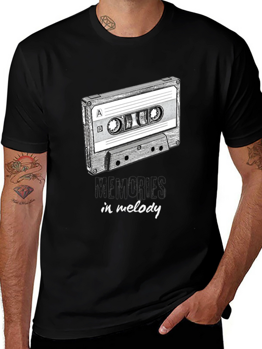 Retro Cassette Tape Memories in Melody Graphic Tee